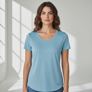 UNDER ARMOUR -‎ BRIGHT BABY BLUE WORKOUT TEE B4